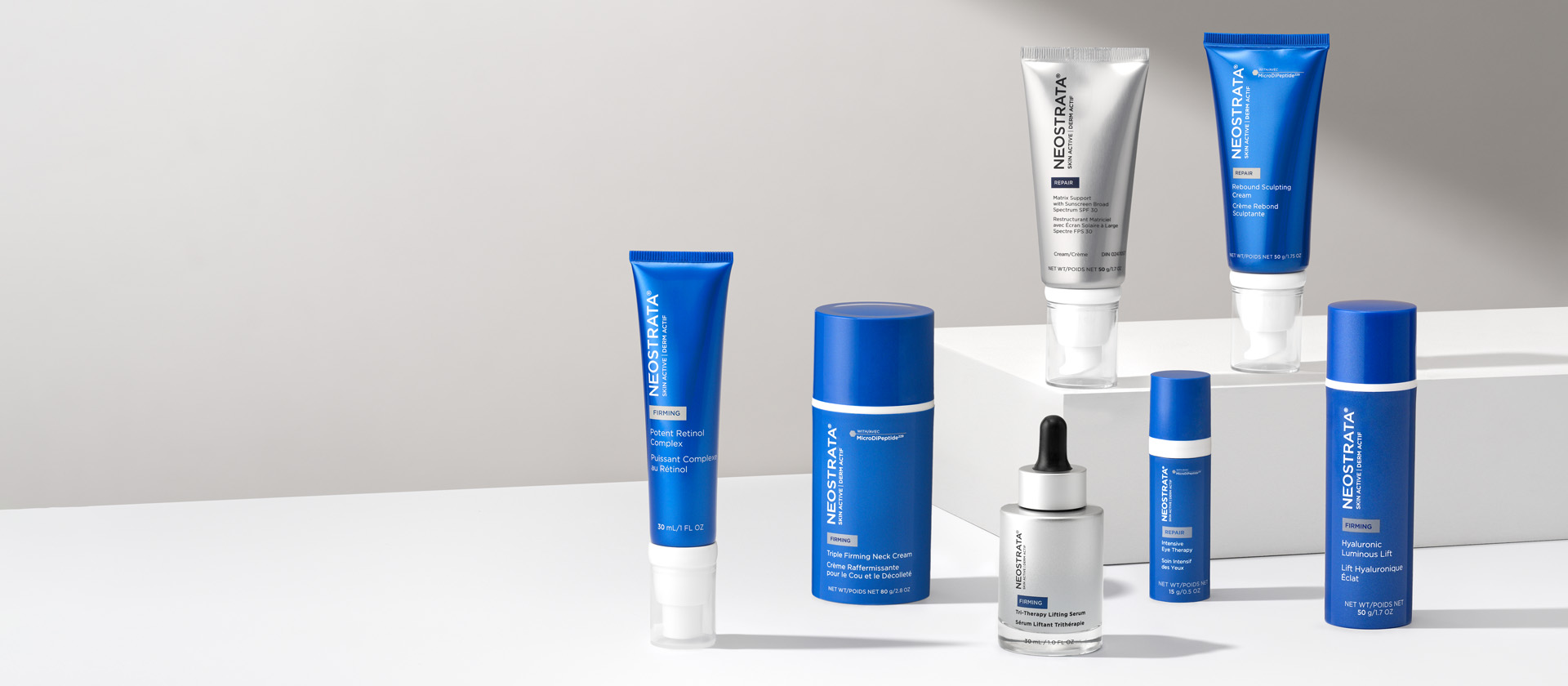 Bild på hela Skin Active serien från NEOSTRATA.